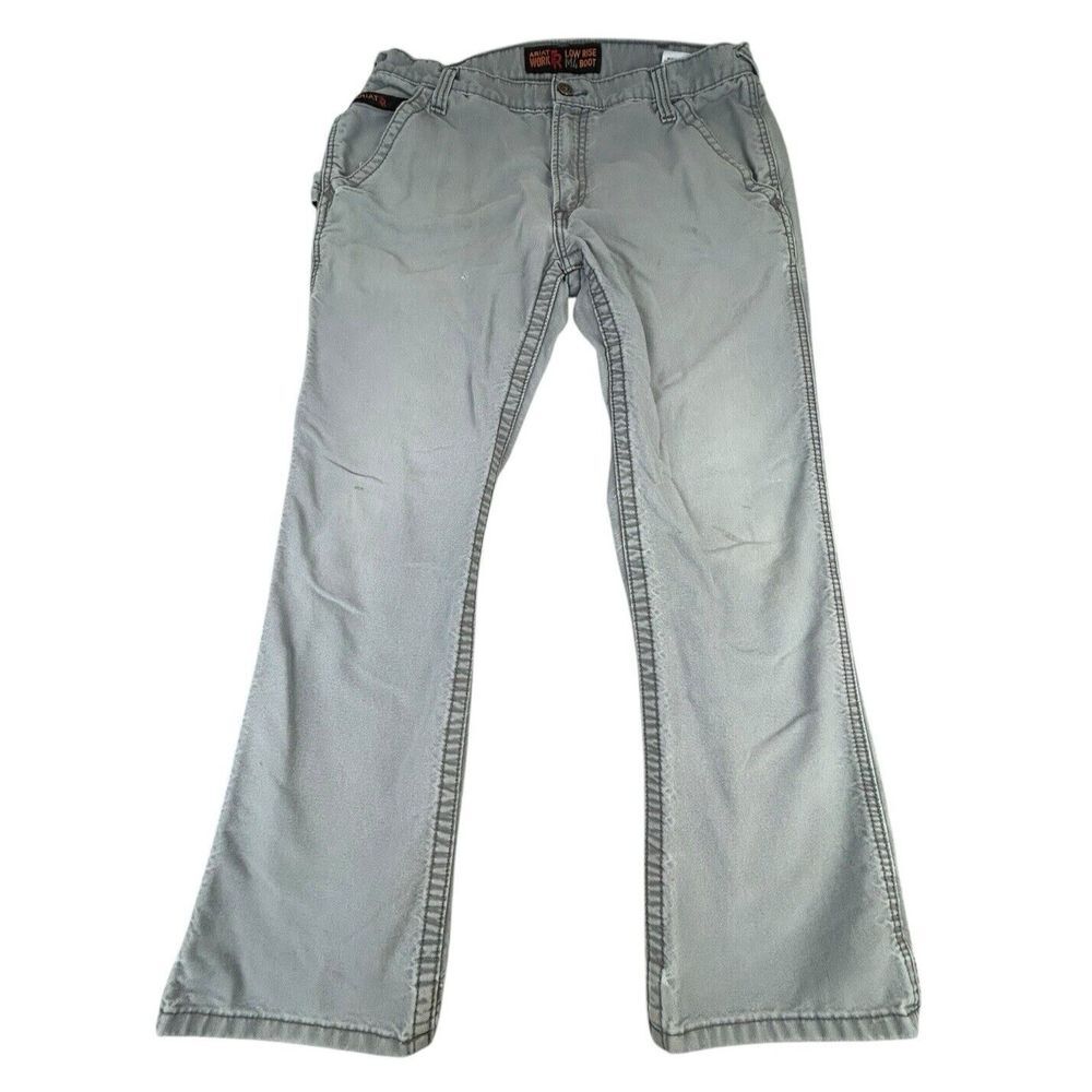 Ariat FR Low Rise M4 Boot Work Pants Mens 35x32 Fire Resistant Gray Work Wear